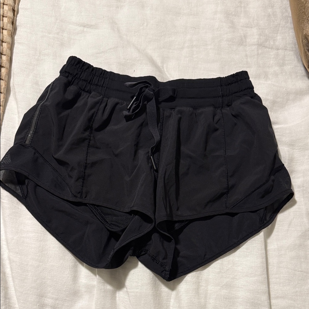 lululemon athletica Black Women's Run Shorts with Drawstring